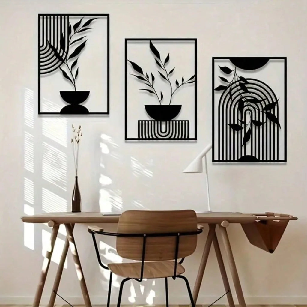 Décoration Murale Métal Noir