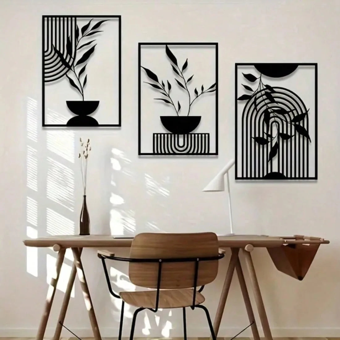 Décoration Murale Métal Noir
