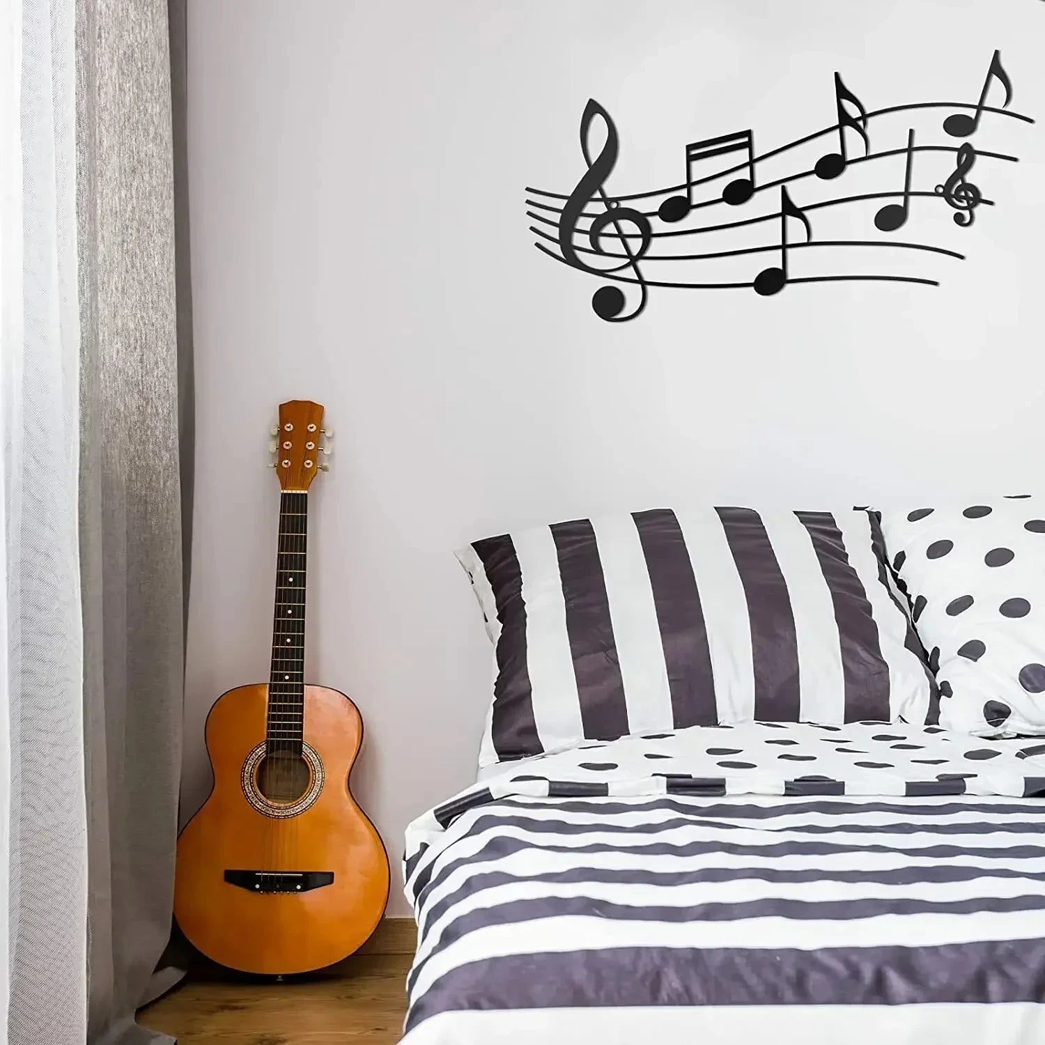 Décoration Murale Métal Note De Musique | 40 x 21,5 cm