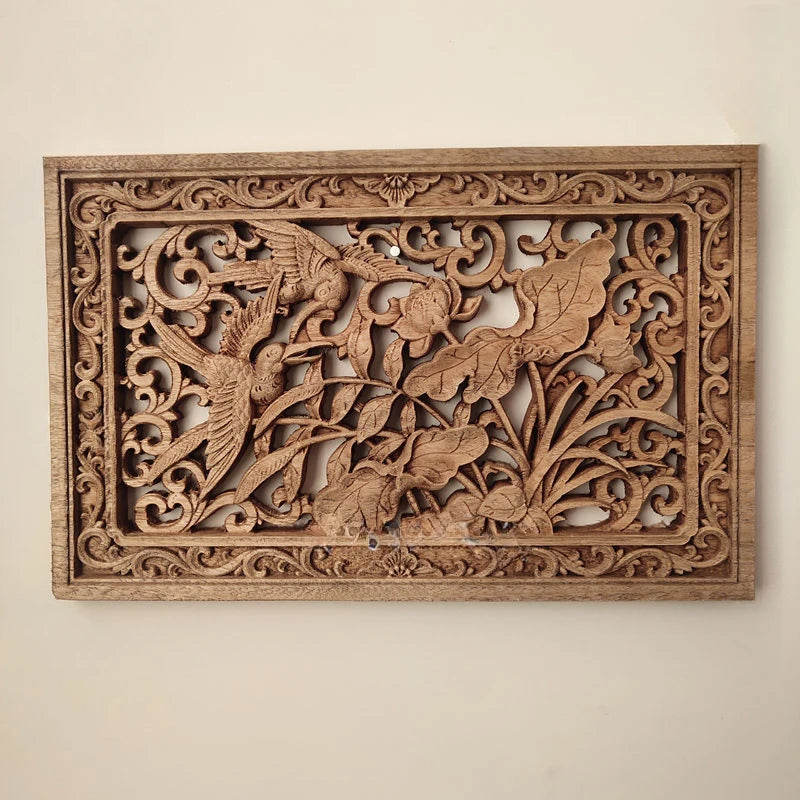 Décoration Murale Bois Sculpté | 32 x 20 cm
