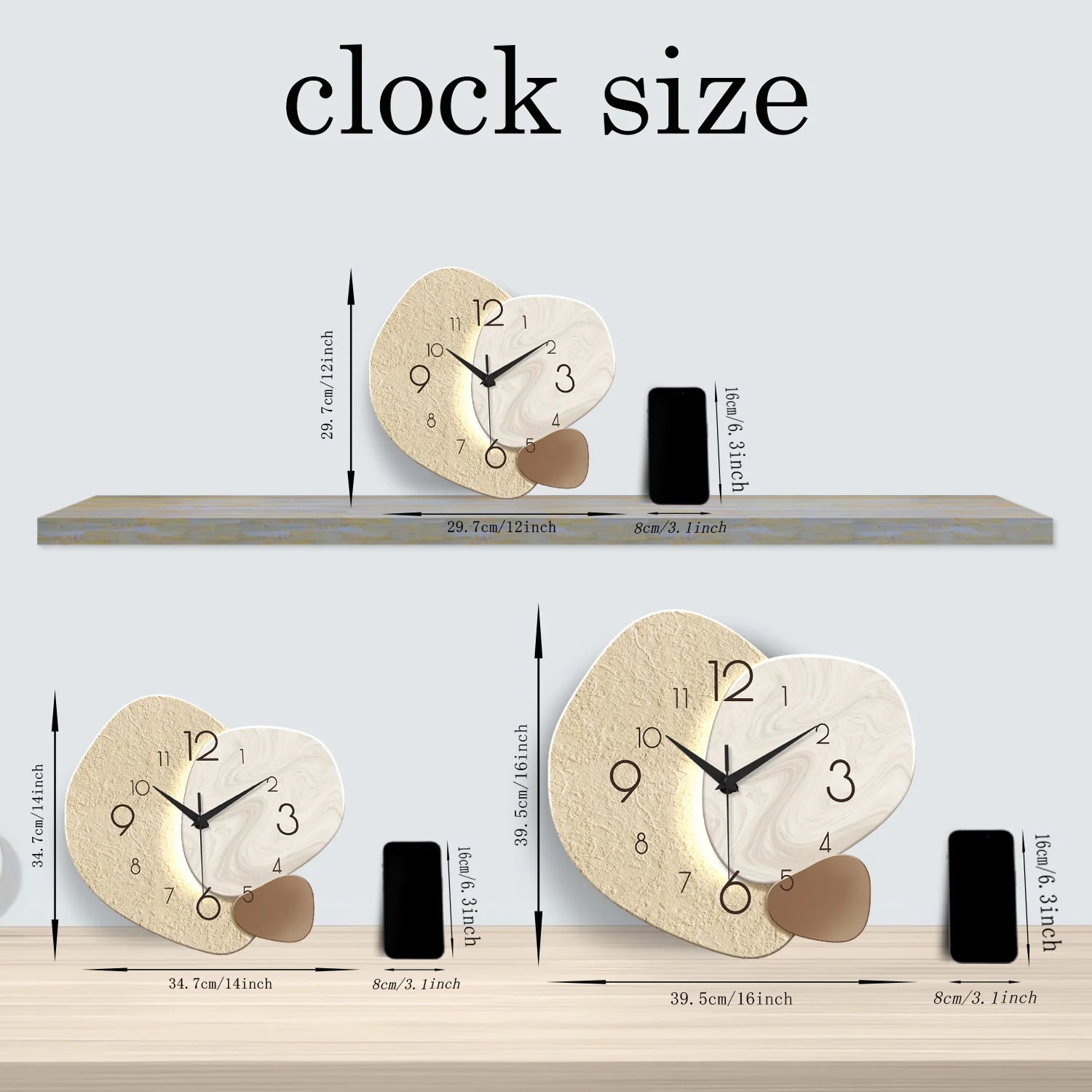 Horloge Murale Décorative Salon