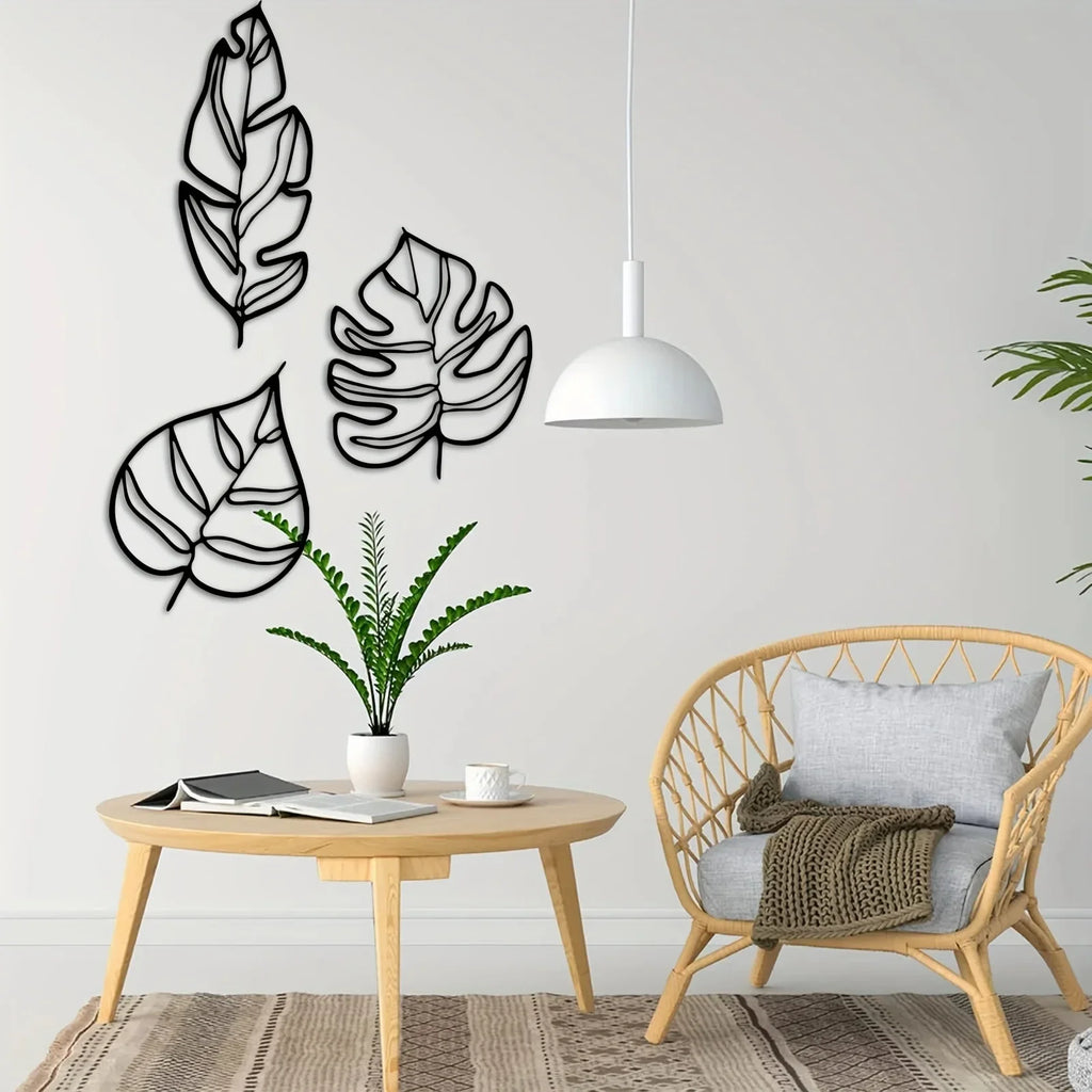 Décoration Murale Métal Feuille
