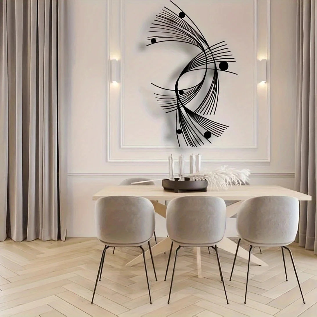 Décoration Murale Fer Forgé Design | 40 x 34 cm