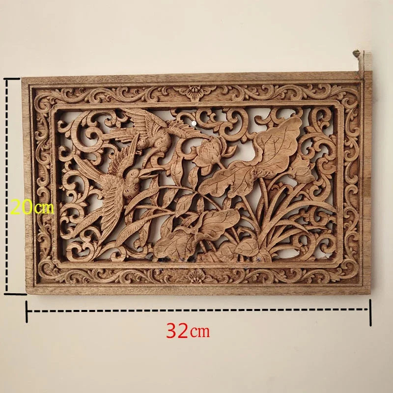 Décoration Murale Bois Sculpté | 32 x 20 cm