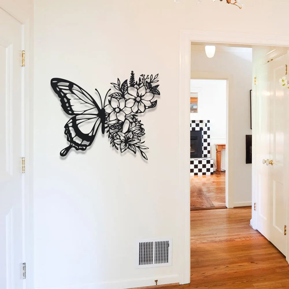 Décoration Murale Papillon Métal | 28 x 22,5 cm