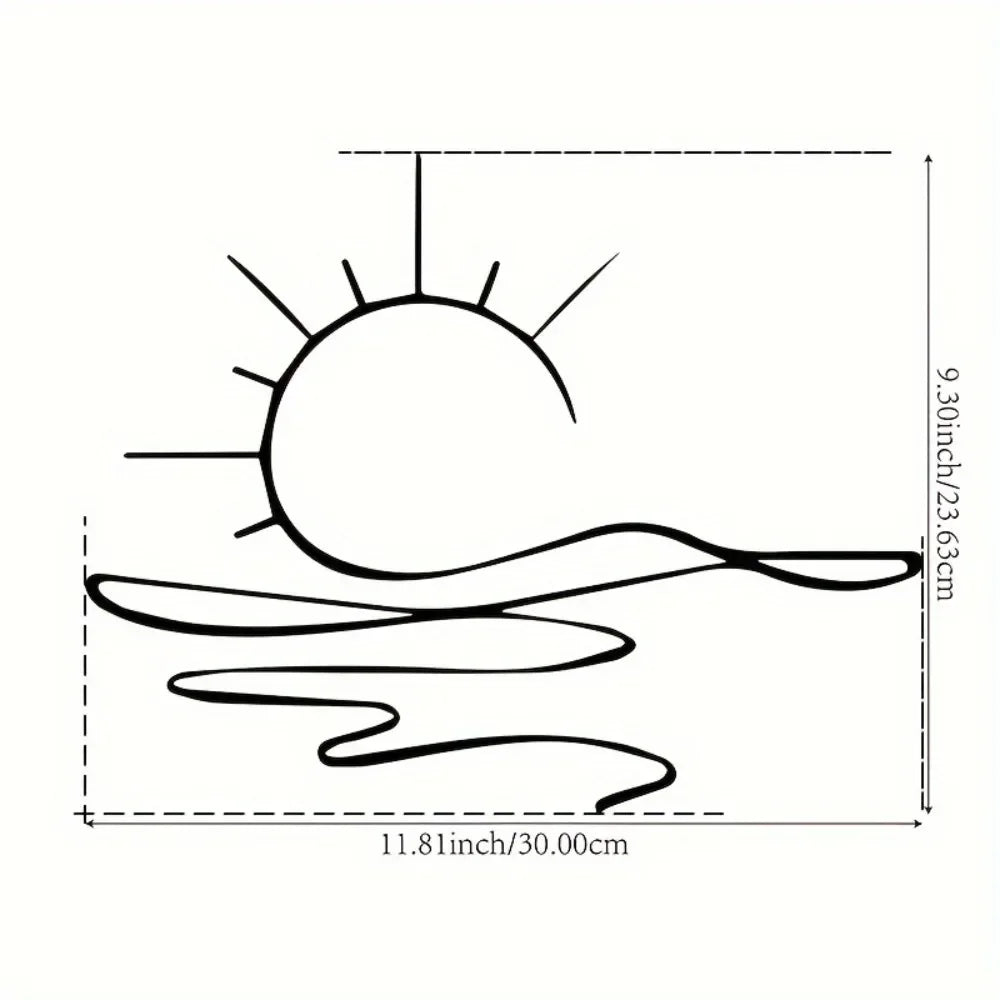 Décoration Murale Soleil Métal | 30 x 23,6 cm