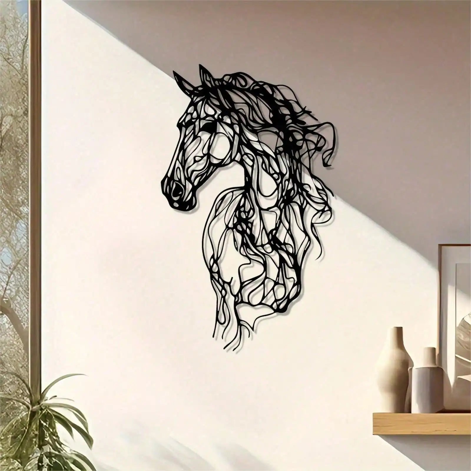 Décoration Murale Cheval Métal | 30 cm de long