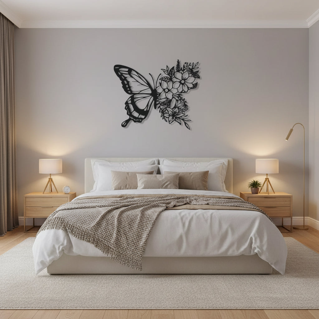 Décoration Murale Papillon Métal | 28 x 22,5 cm
