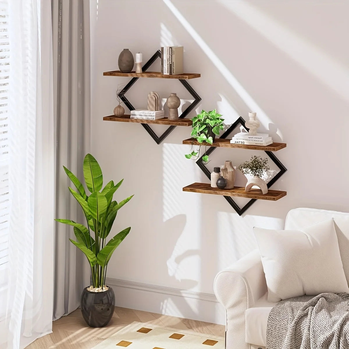 Petites Étagères Murales Décoratives | 76 x 38 cm