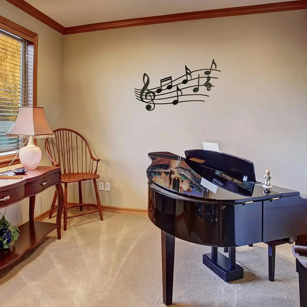 Décoration Murale Métal Note De Musique | 40 x 21,5 cm
