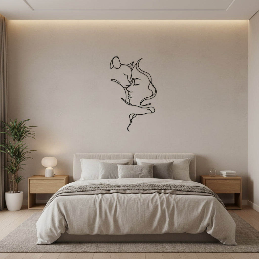Décoration Murale Métal Chat | 40 x 24,8 cm