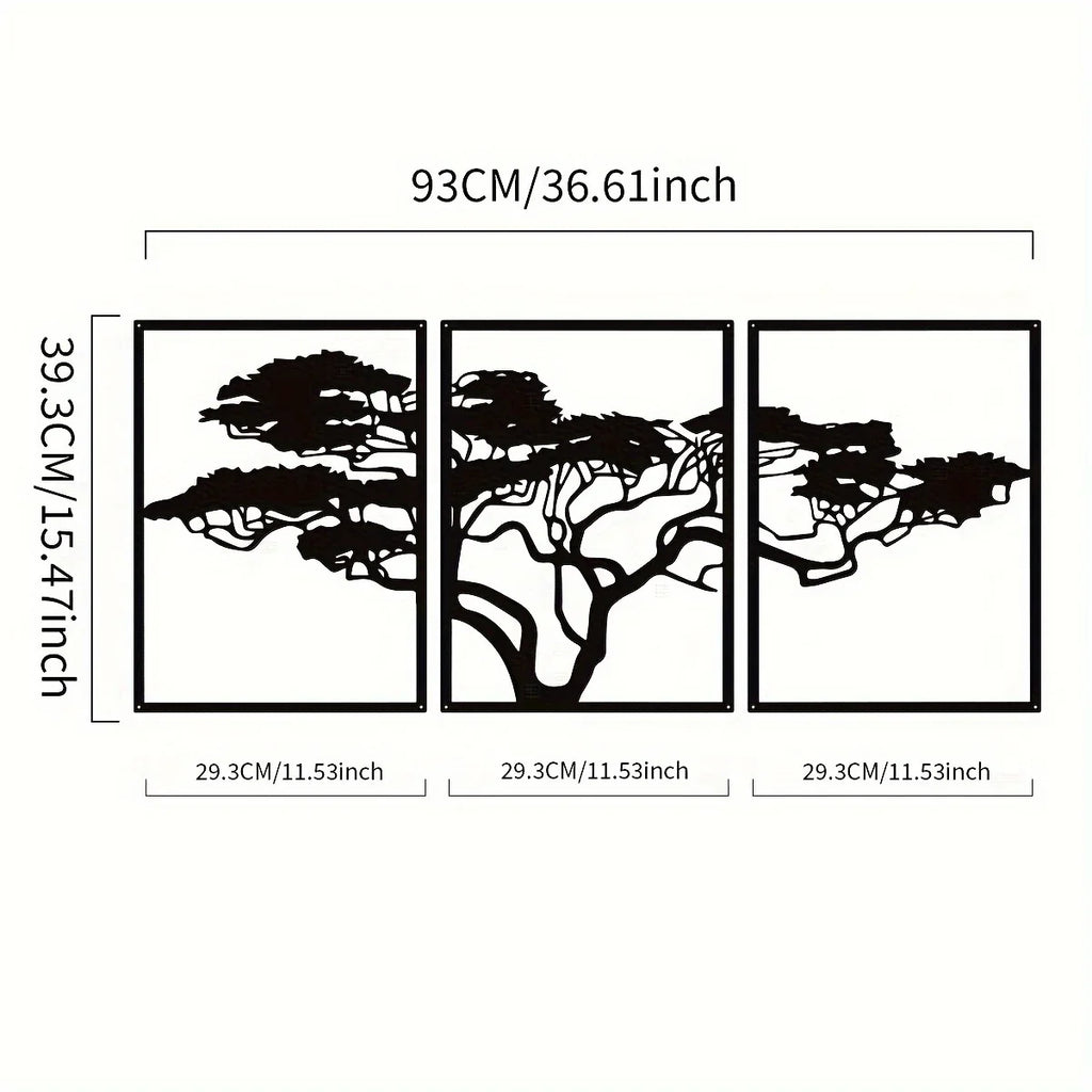 Décoration Murale Arbre Métal | 93 x 39,5 cm