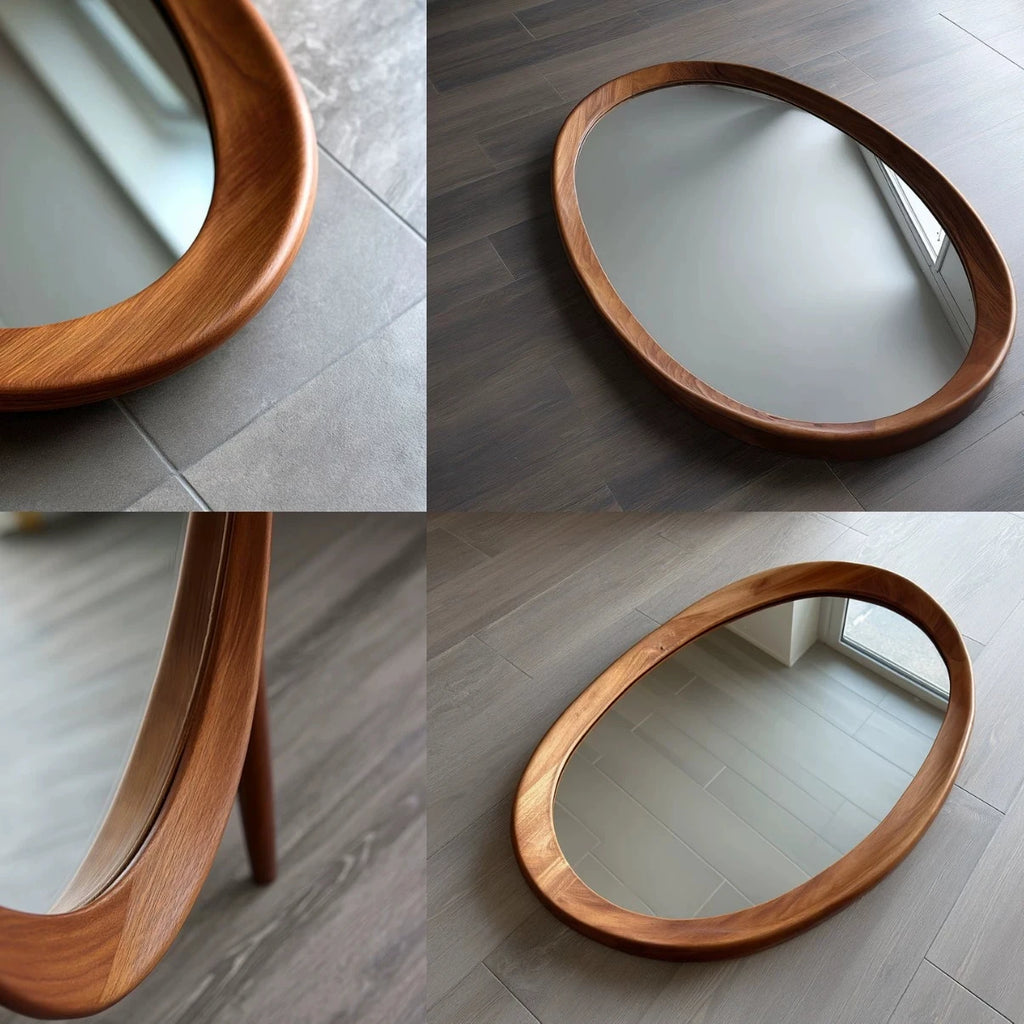 Miroir Mural Décoratif Bois | 90 x 60 cm