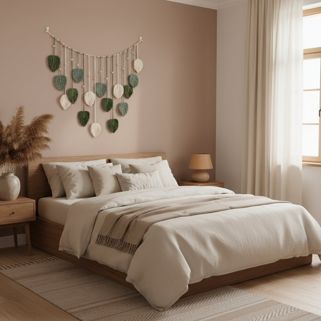Feuille Macramé Mural