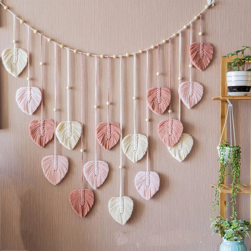 Feuille Macramé Mural