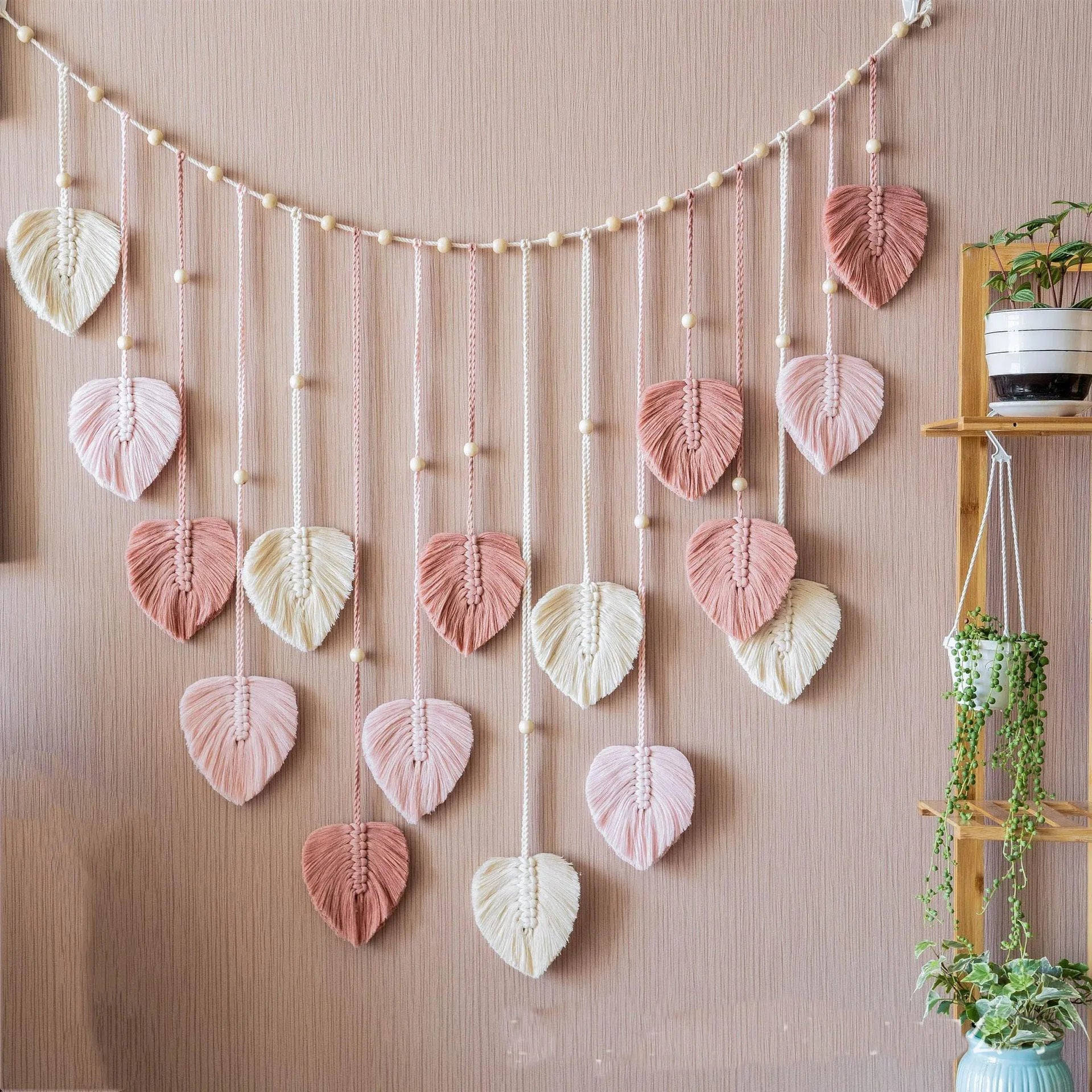Feuille Macramé Mural